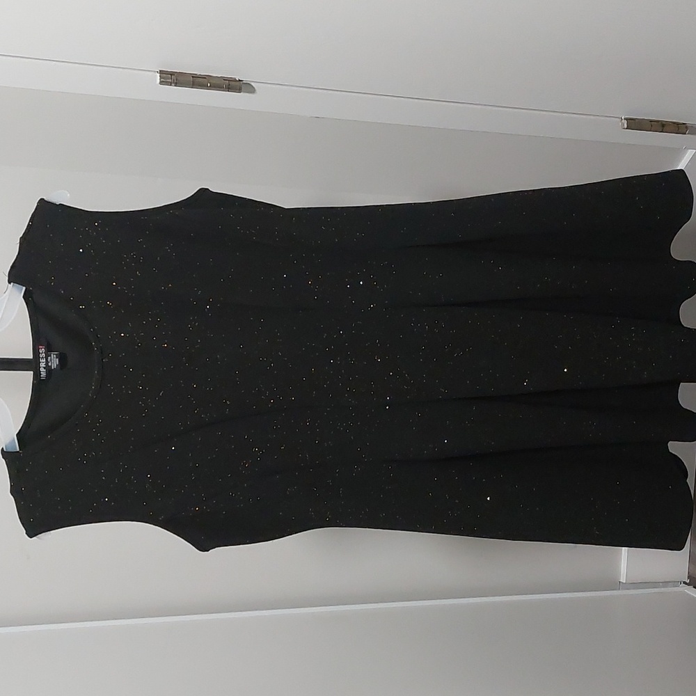 Black and gold dress